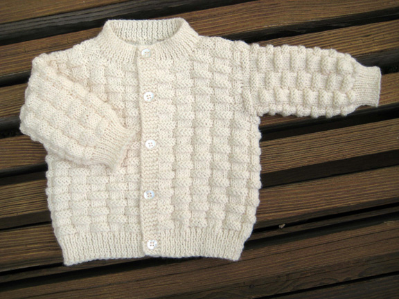 Knit Preemie Cardigan Sweater
