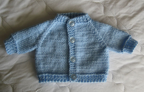 Knit Preemie Cardigan Sweater